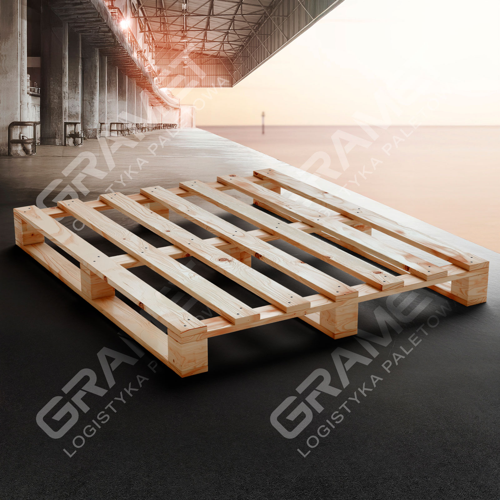 Paleta drewniana lekka 1200 x 1000 nowa